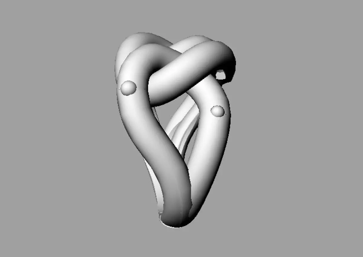 Ring Chain Nodo 3D print model_9