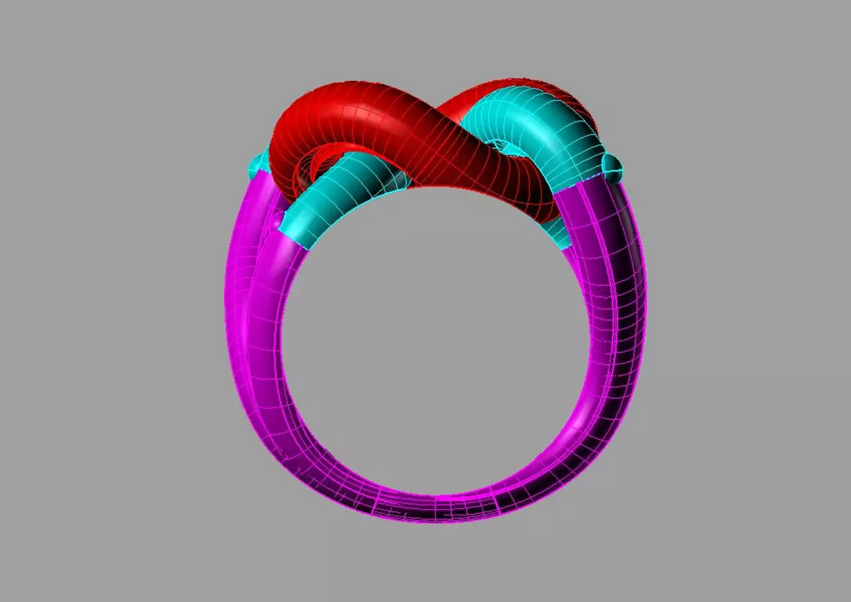 Ring Chain Nodo 3D print model_3
