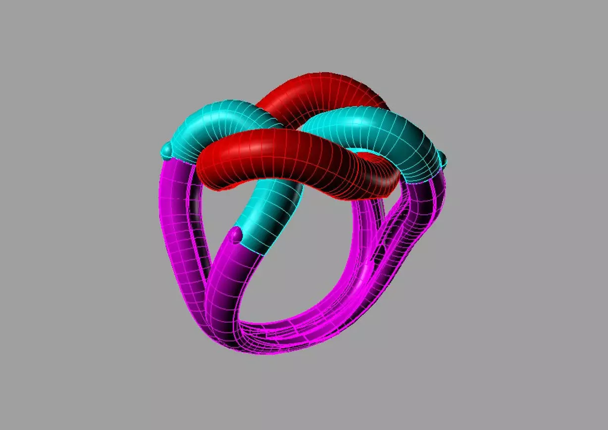Ring Chain Nodo 3D print model_2