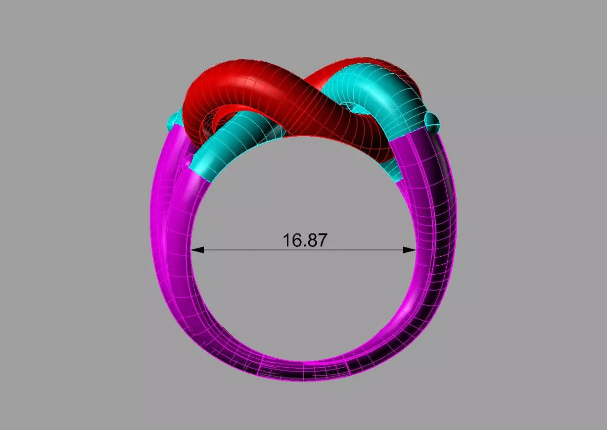 Ring Chain Nodo 3D print model_6