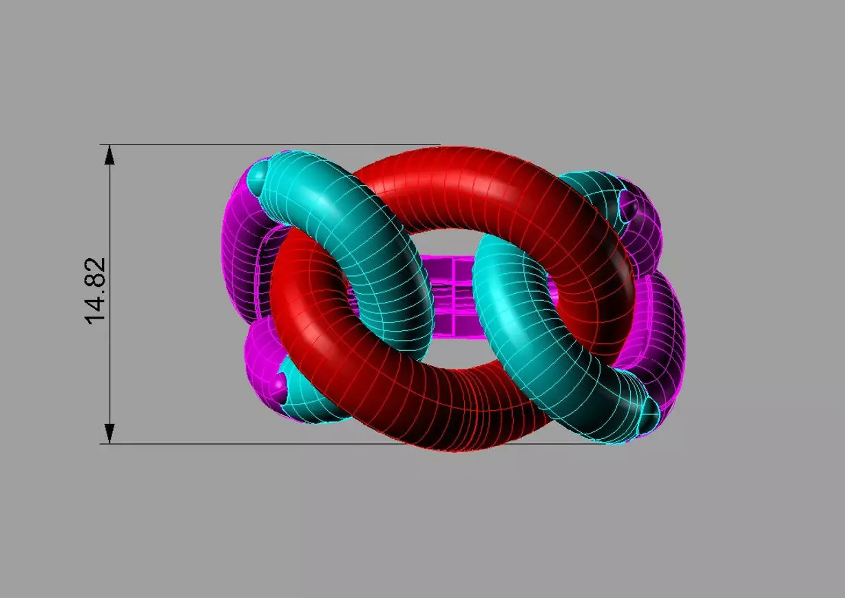 Ring Chain Nodo 3D print model_7