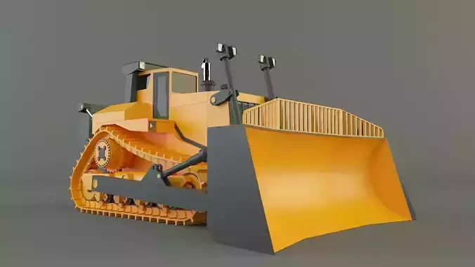 yellow bulldozer work machine