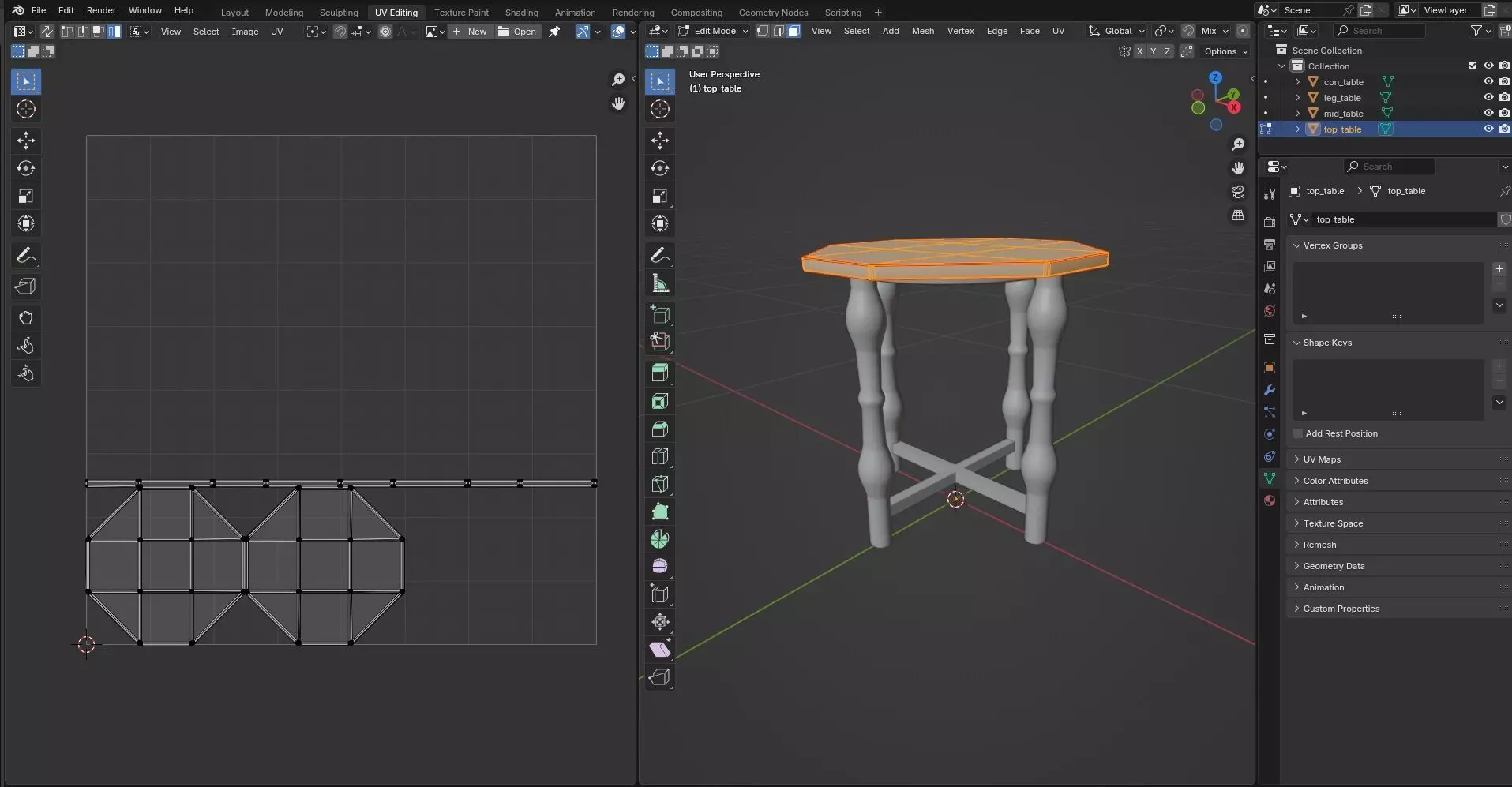 Octagon Table CG70 3D model_10