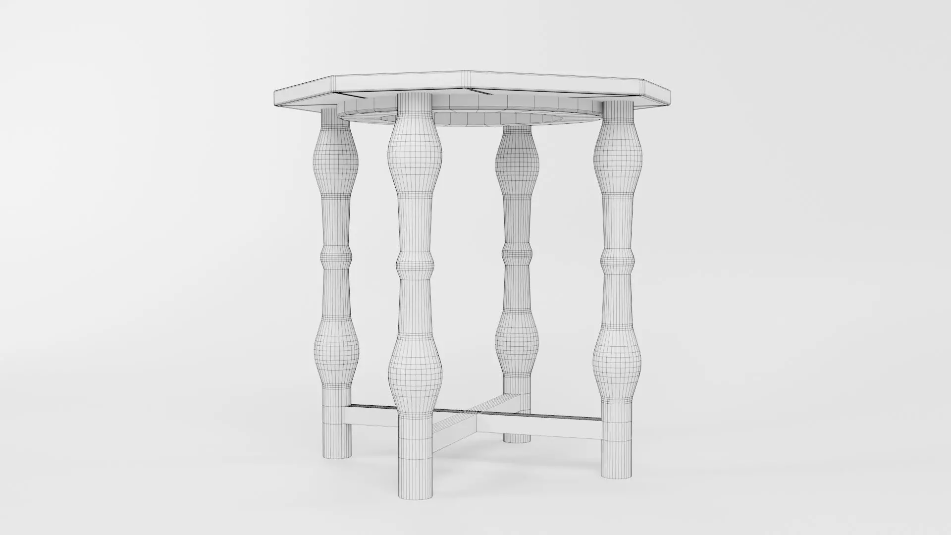 Octagon Table CG70 3D model_5