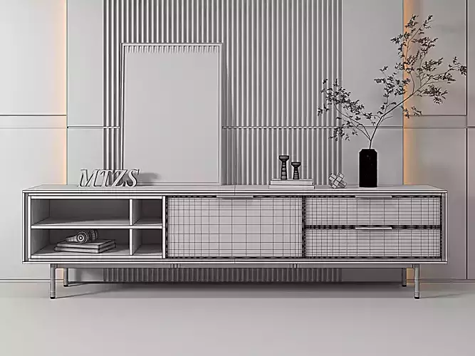 TV cabinet 3D model 6