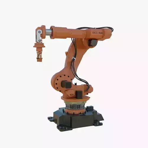Industrial Robot Arm Orange Clean