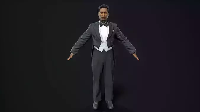 Africa human Low-poly 3D model