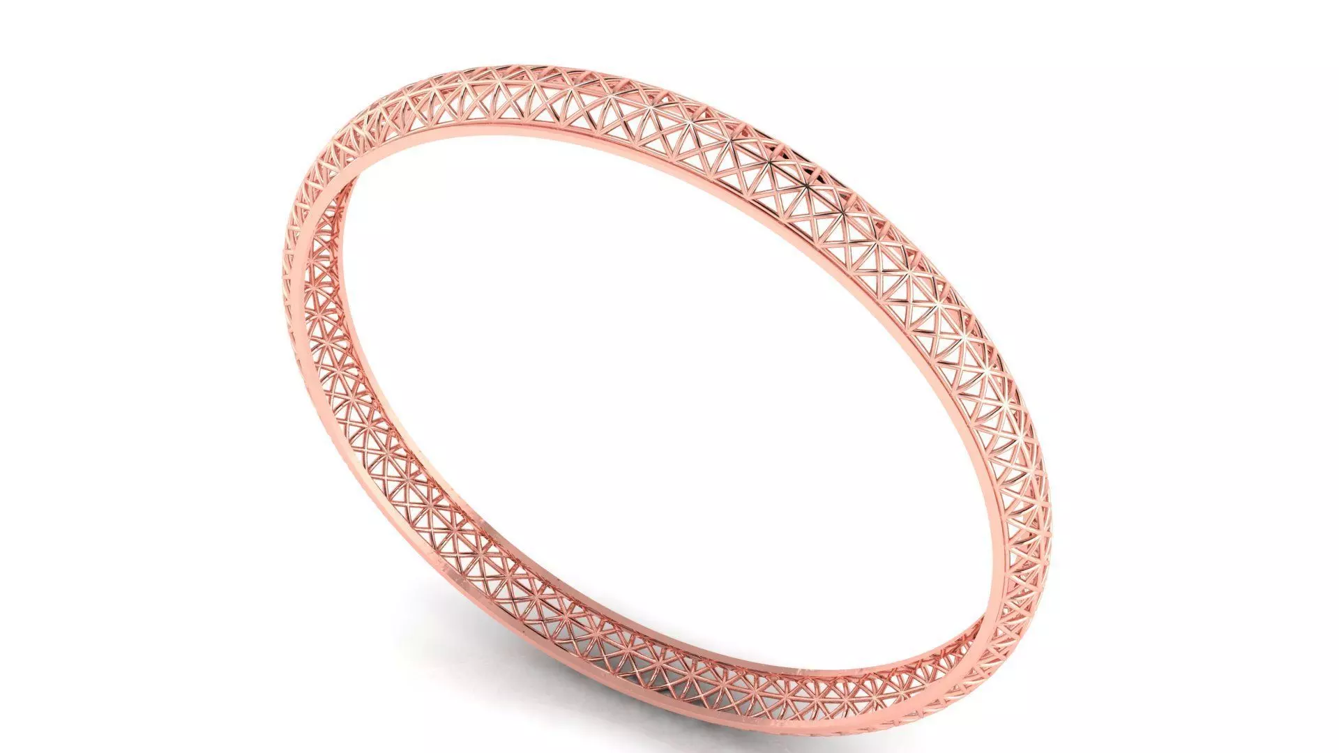 3rd size Best Selling Lightweight Jolly Bangle 3D print model_2