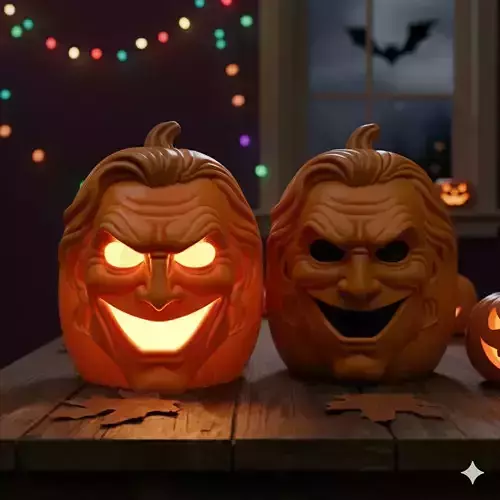 Joker Pumpkin Halloween Lamp - Decor