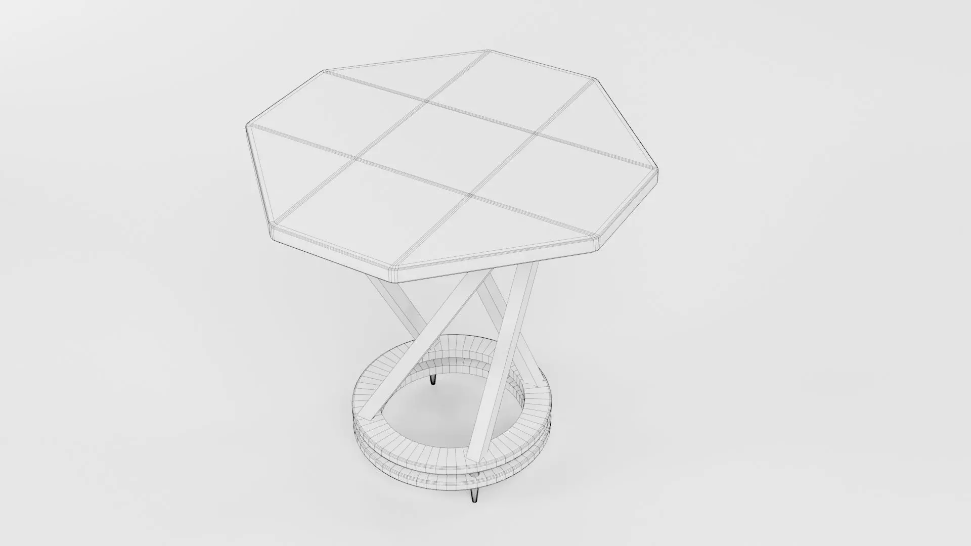 Octagon Table CG73 3D model_6