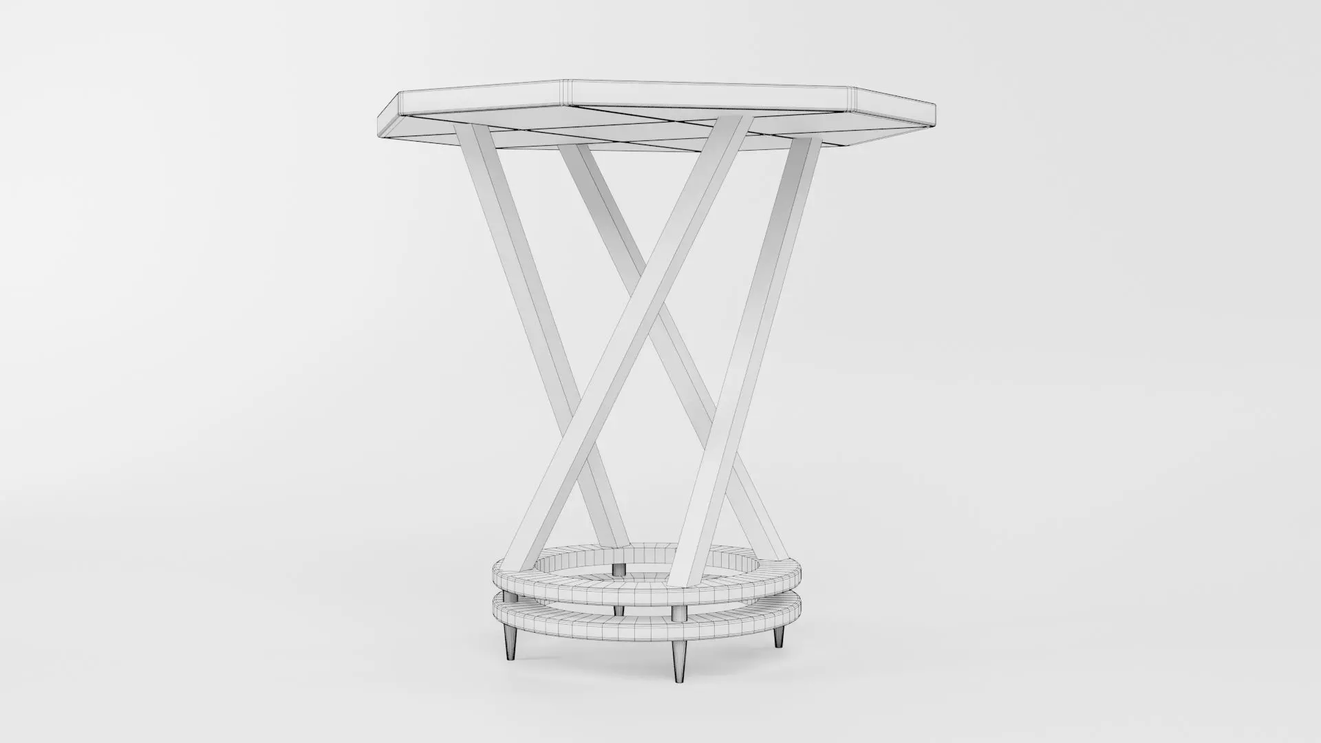 Octagon Table CG73 3D model_5