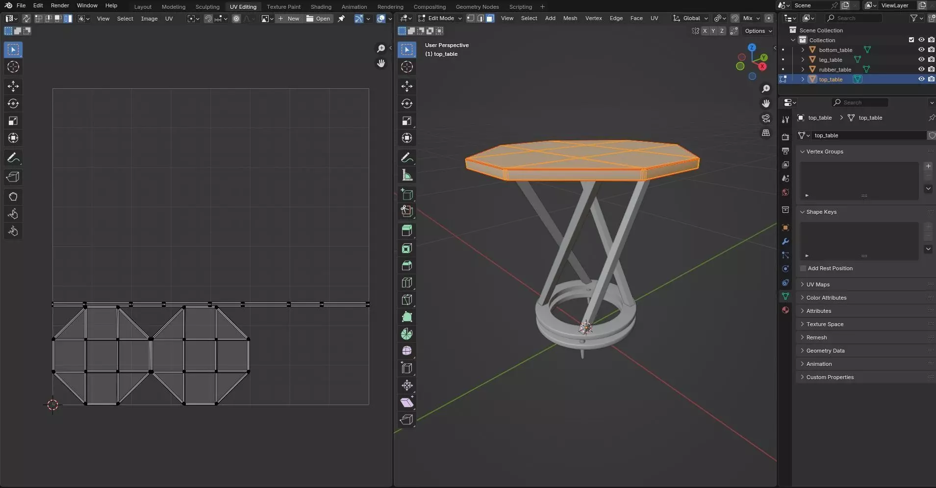 Octagon Table CG73 3D model_10