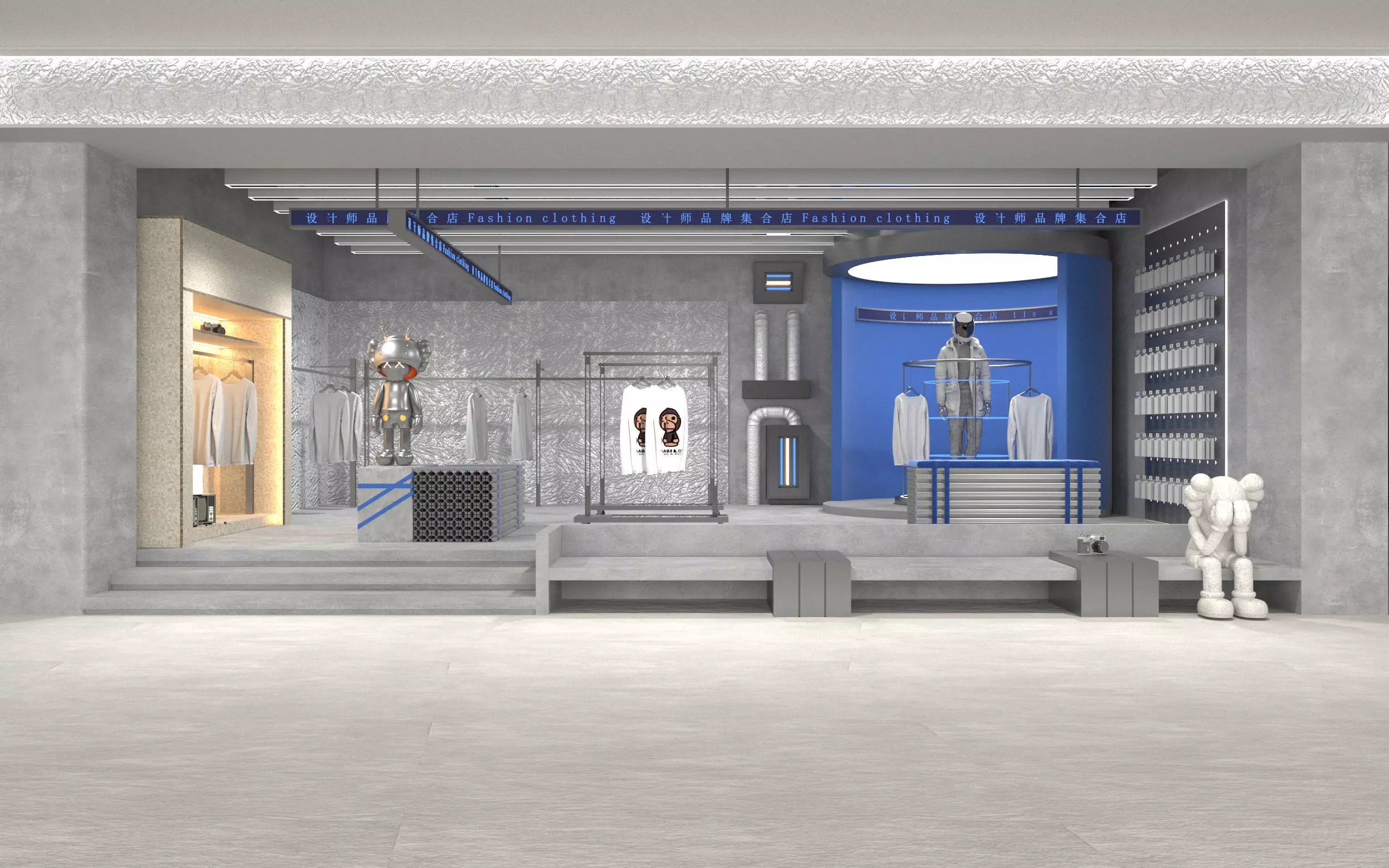 Shoe store interior 3D model_0