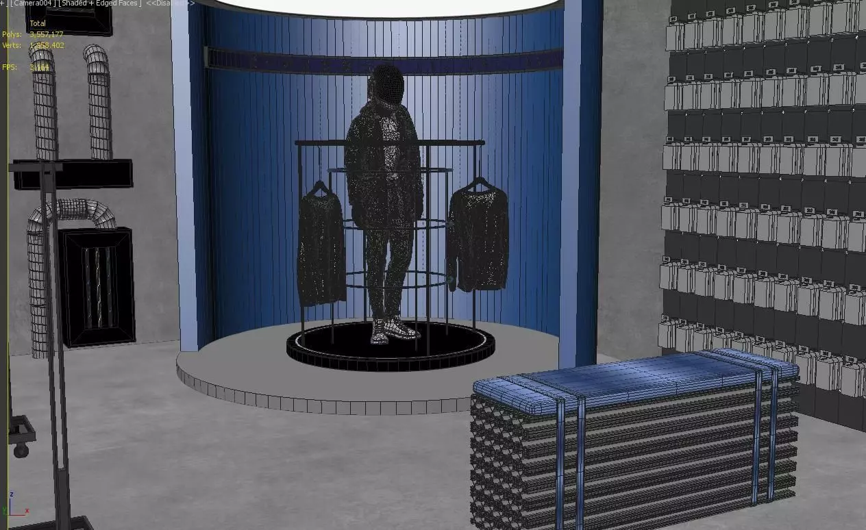 Shoe store interior 3D model_7