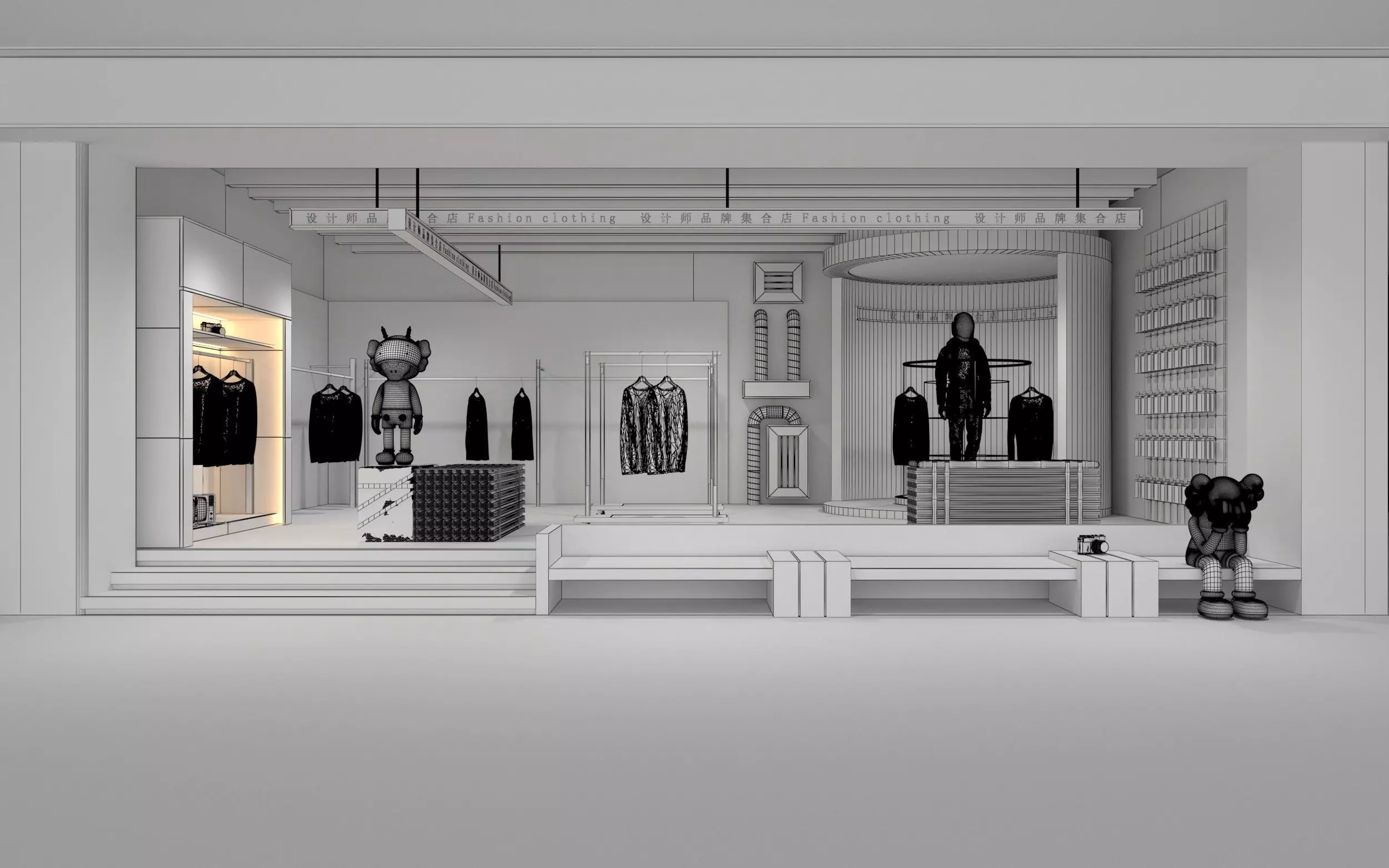 Shoe store interior 3D model_6