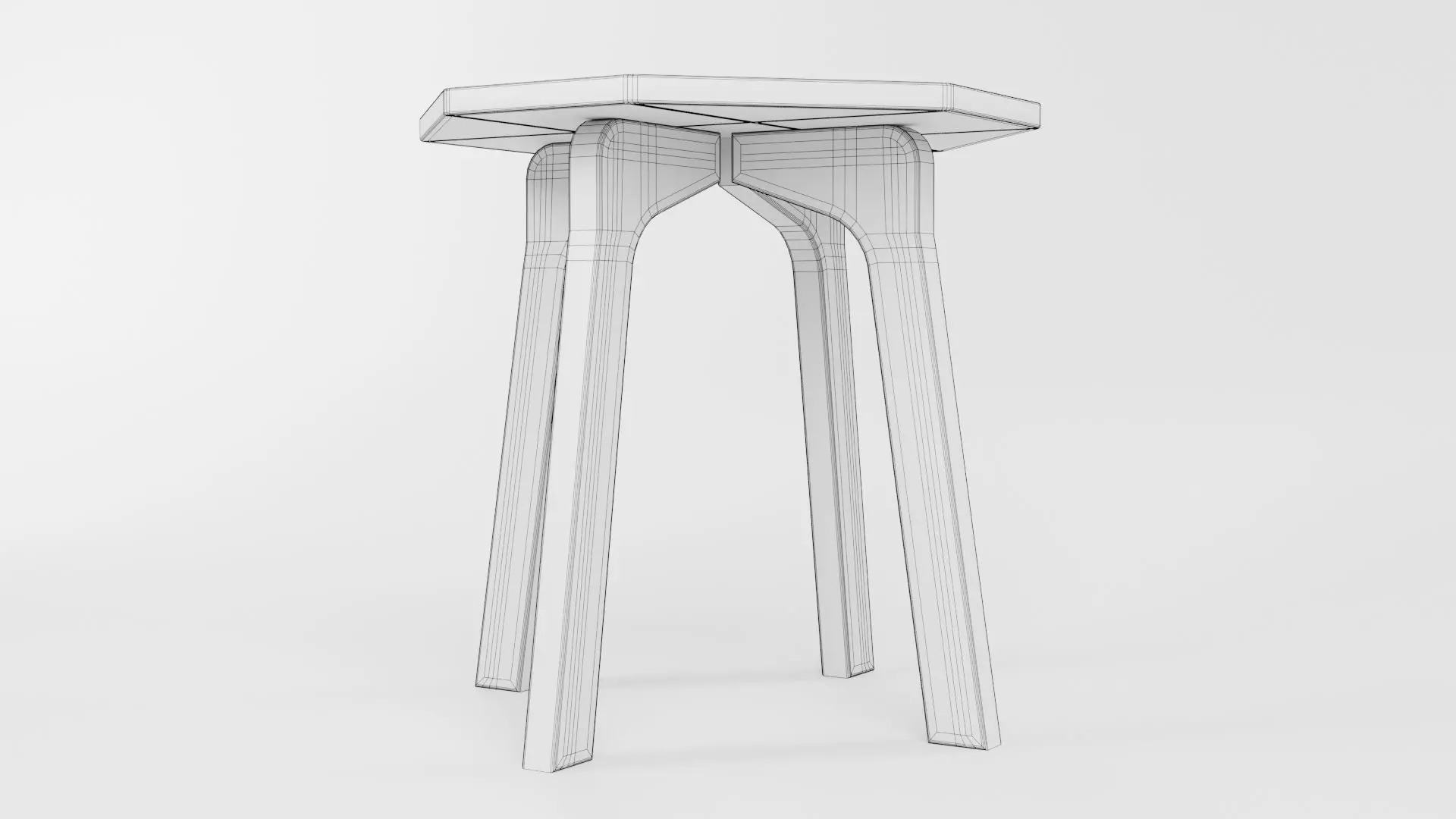 Octagon Table CG75 3D model_5