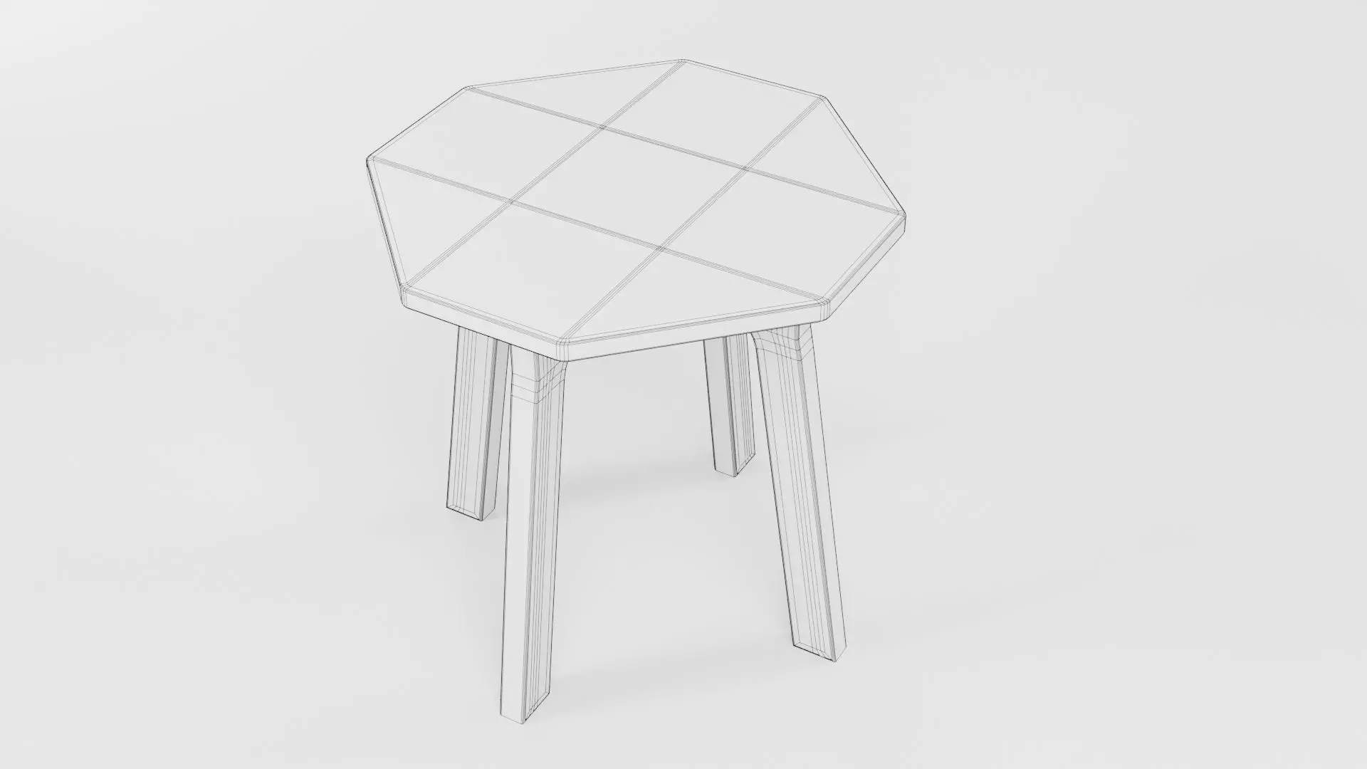 Octagon Table CG75 3D model_6
