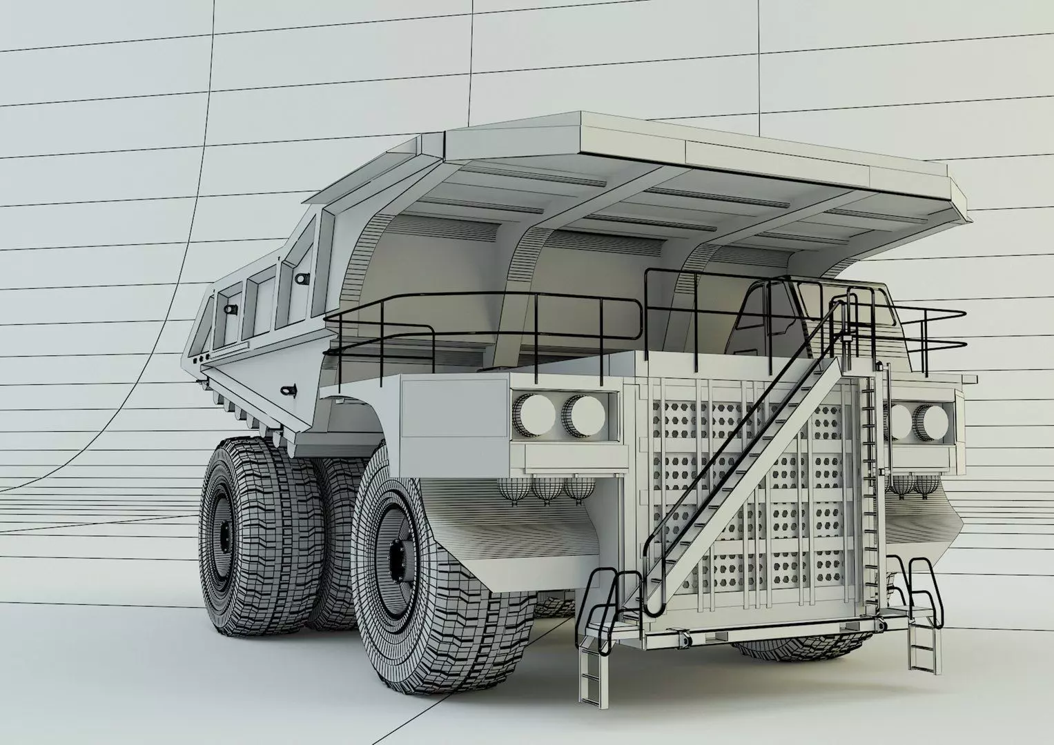 Big Mining Truck 3D model_10