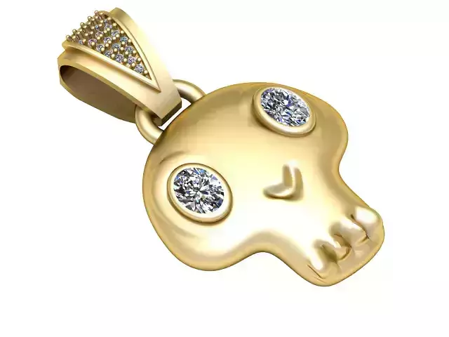 Calavera Skull Pendant 3D PRINTABLE MODEL  