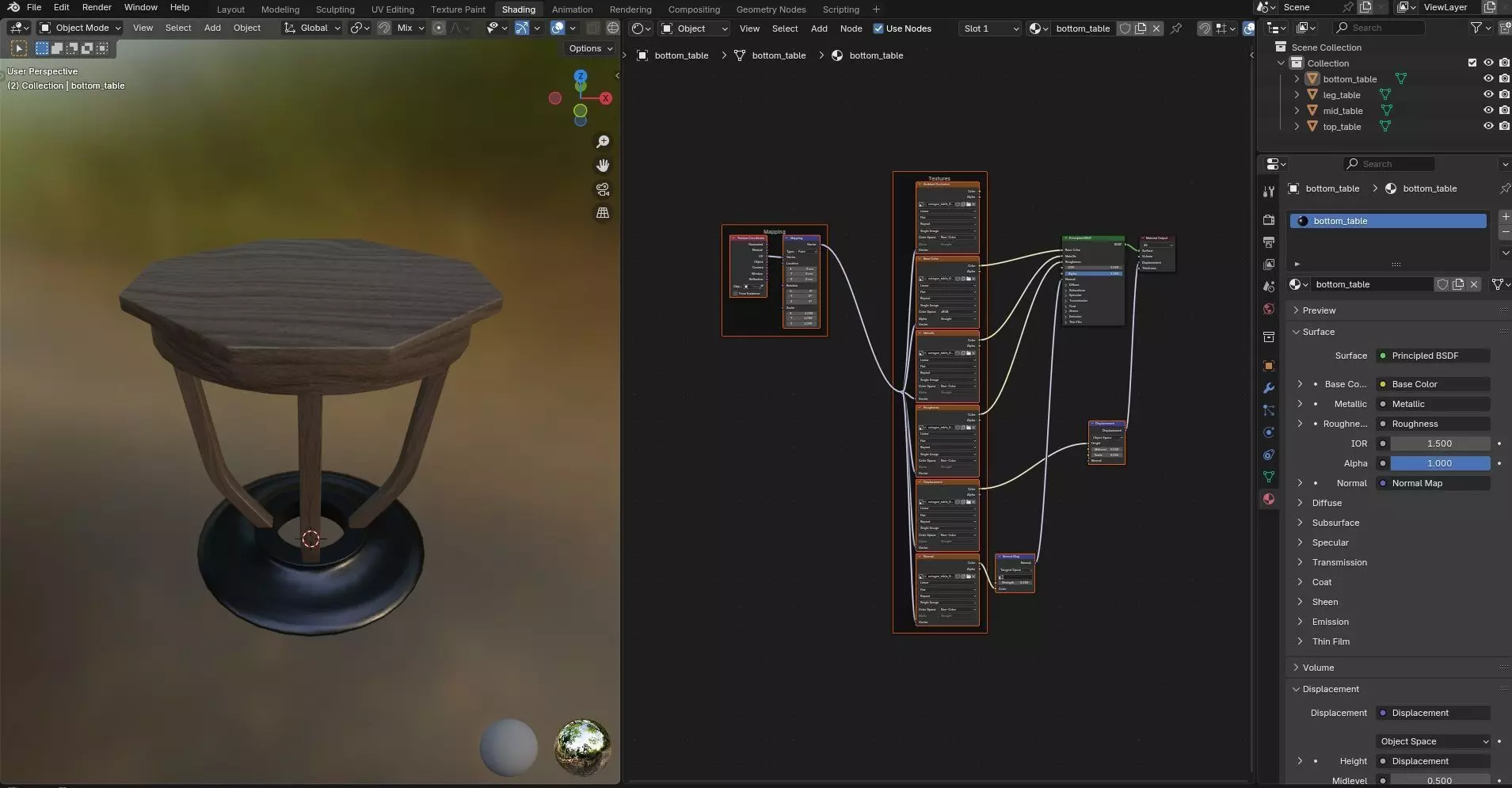 Octagon Table CG80 3D model_11