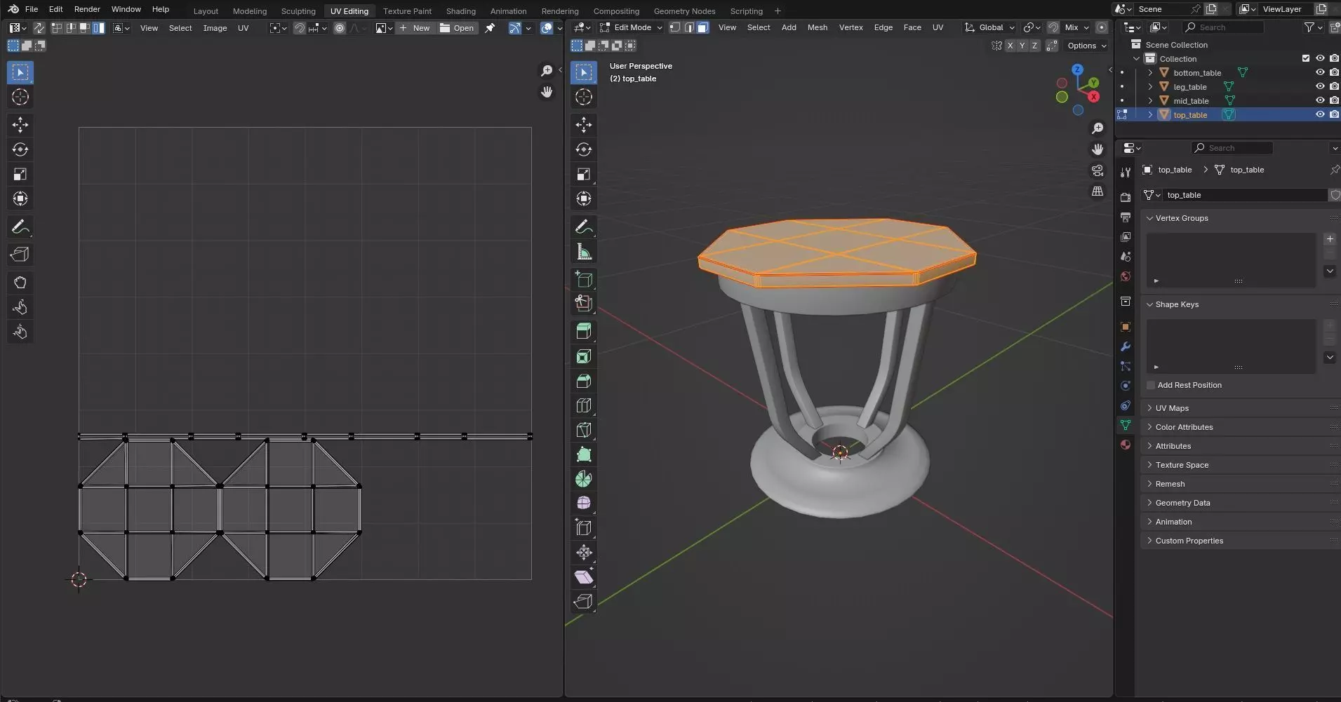 Octagon Table CG80 3D model_10
