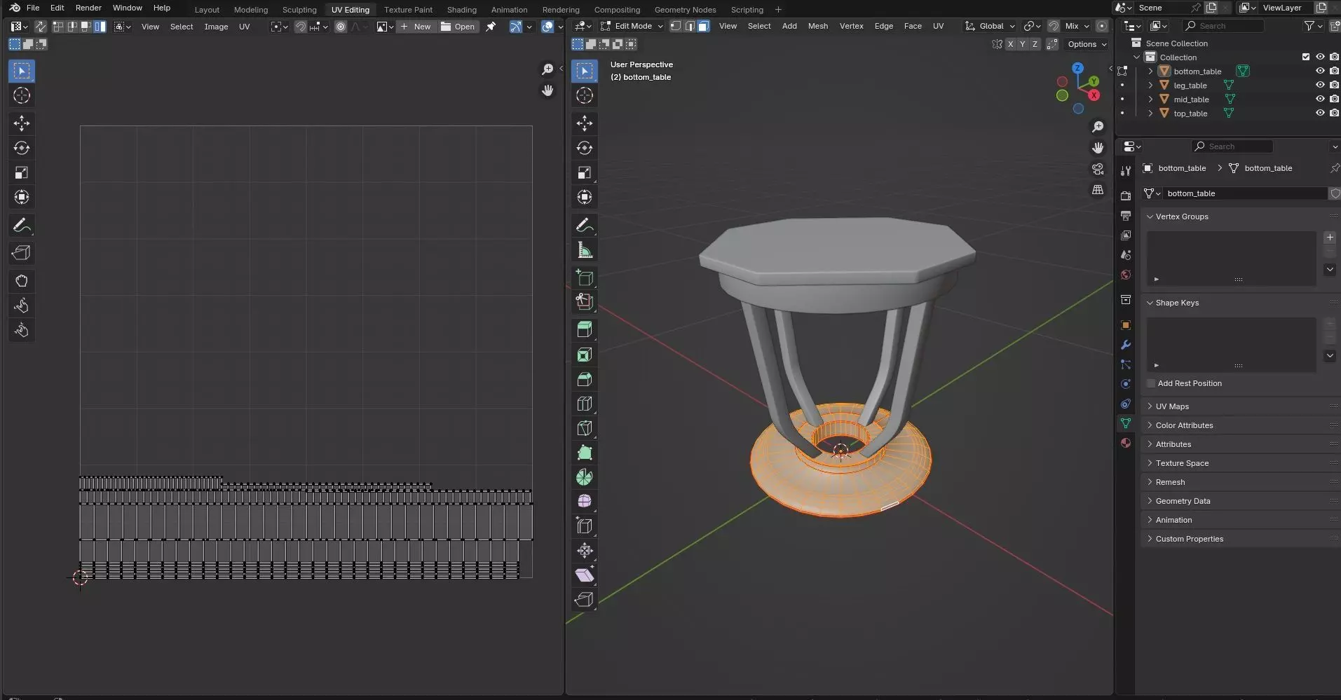 Octagon Table CG80 3D model_9
