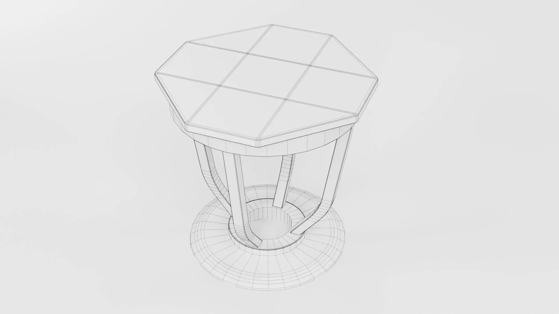 Octagon Table CG80 3D model_6