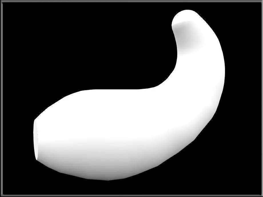 Simple tail Low-poly 3D model_1