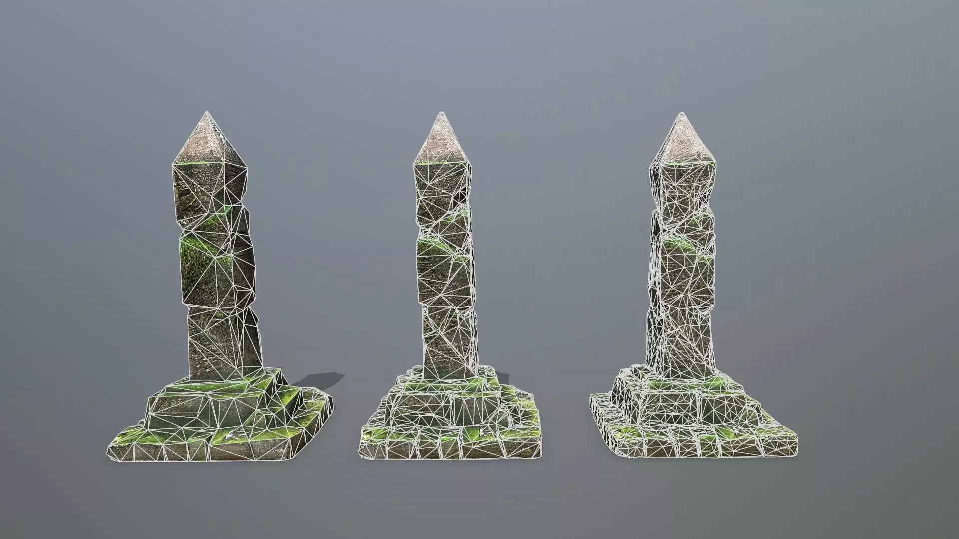 pillar Low-poly 3D model_11