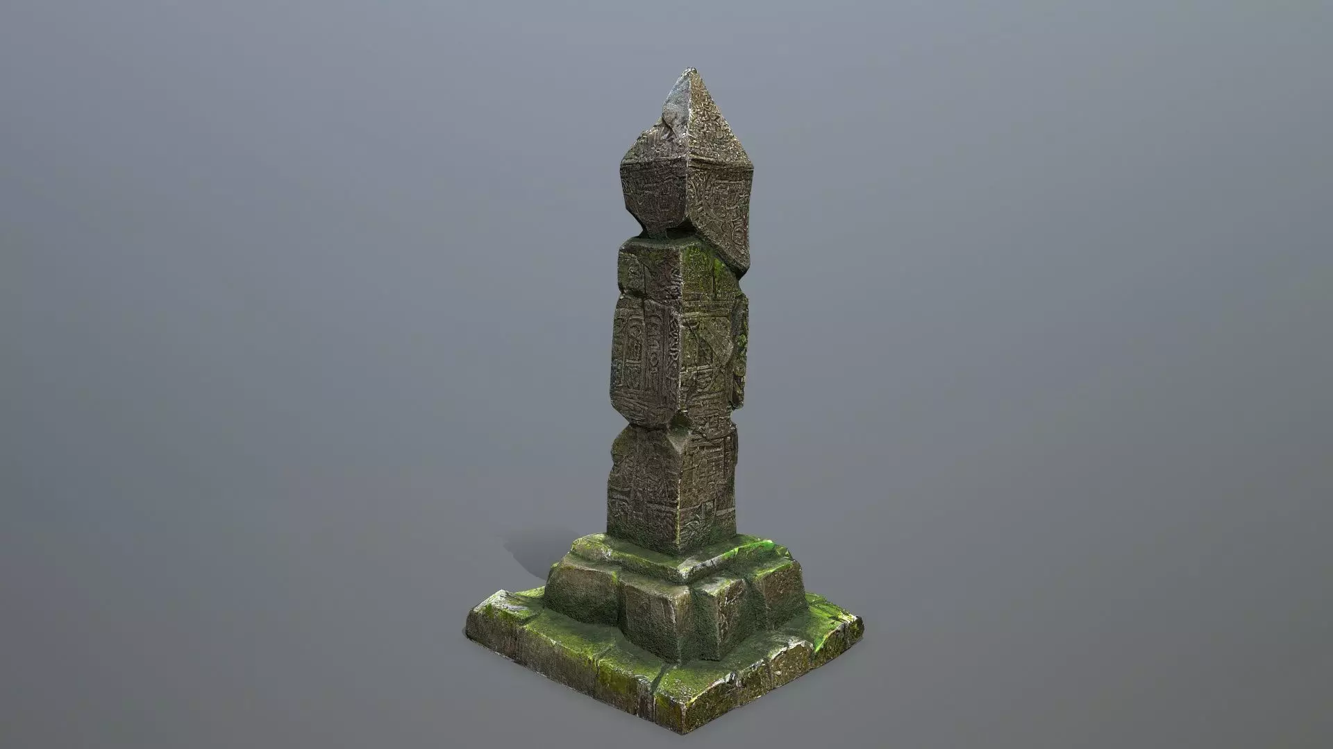pillar Low-poly 3D model_6