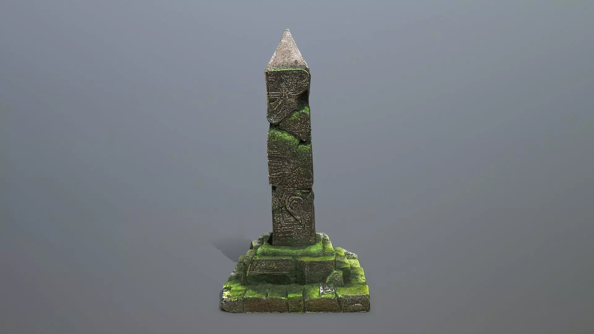 pillar Low-poly 3D model_1