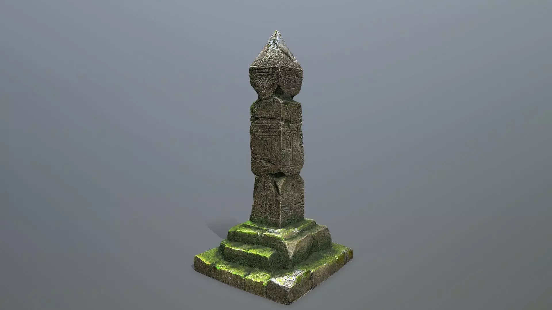 pillar Low-poly 3D model_4