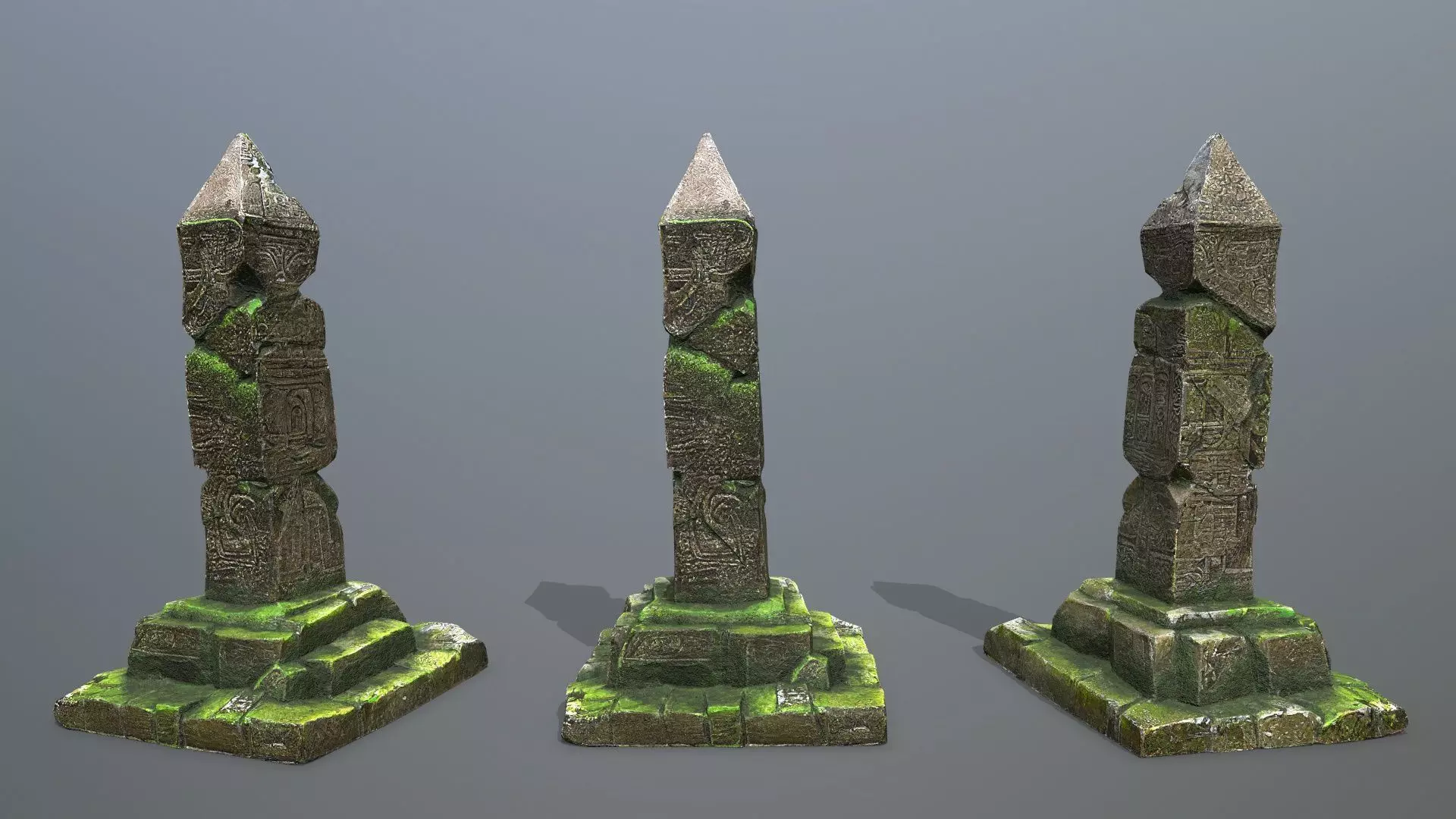 pillar Low-poly 3D model_0