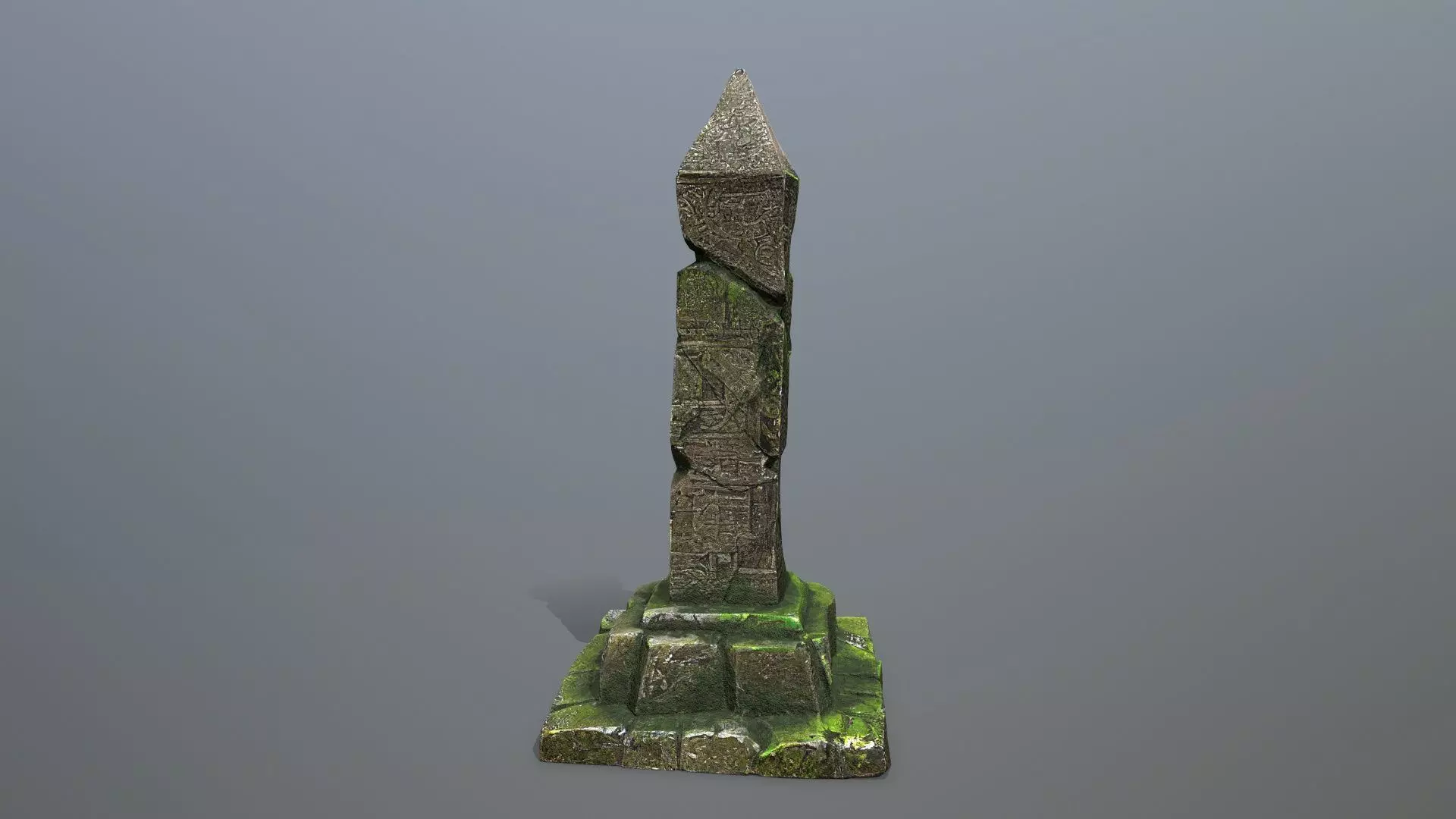 pillar Low-poly 3D model_7
