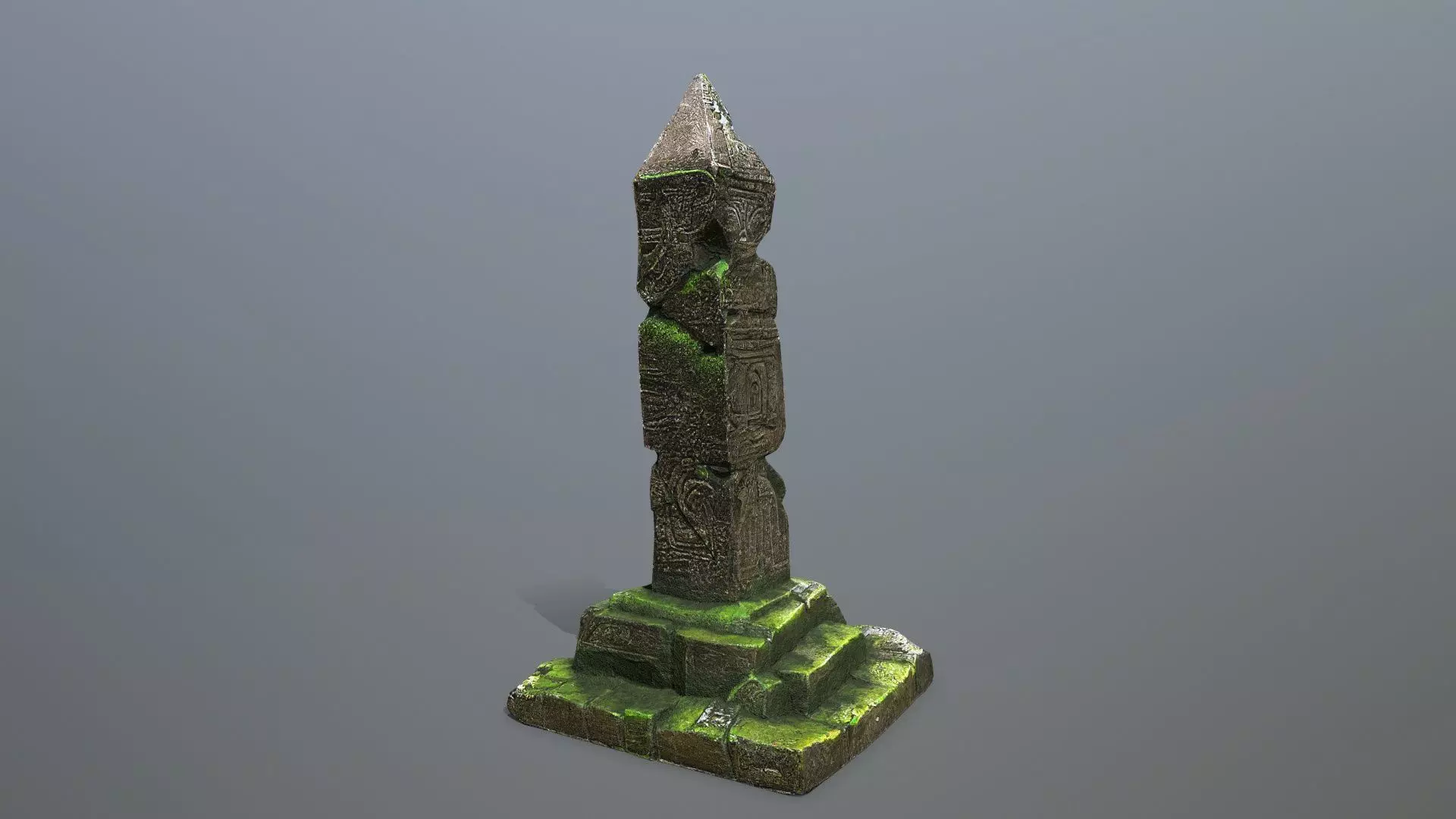 pillar Low-poly 3D model_2
