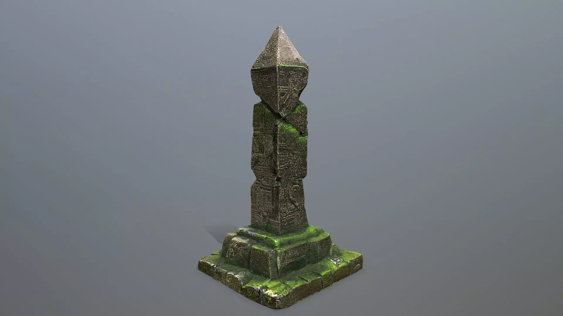 pillar Low-poly 3D model_8