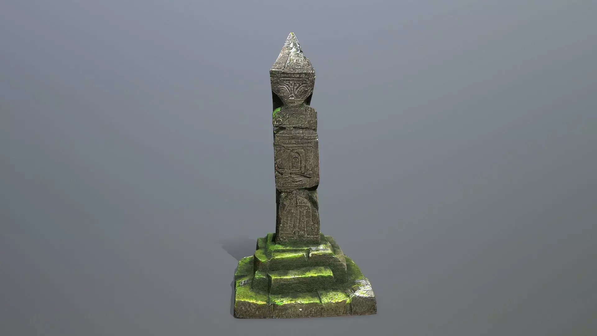 pillar Low-poly 3D model_3