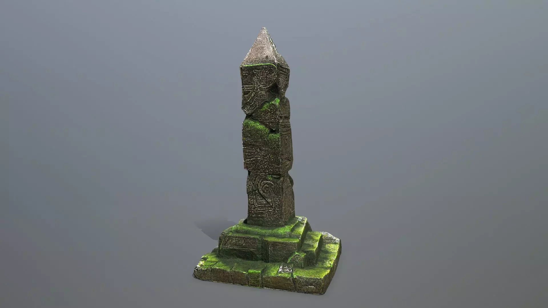 pillar Low-poly 3D model_9