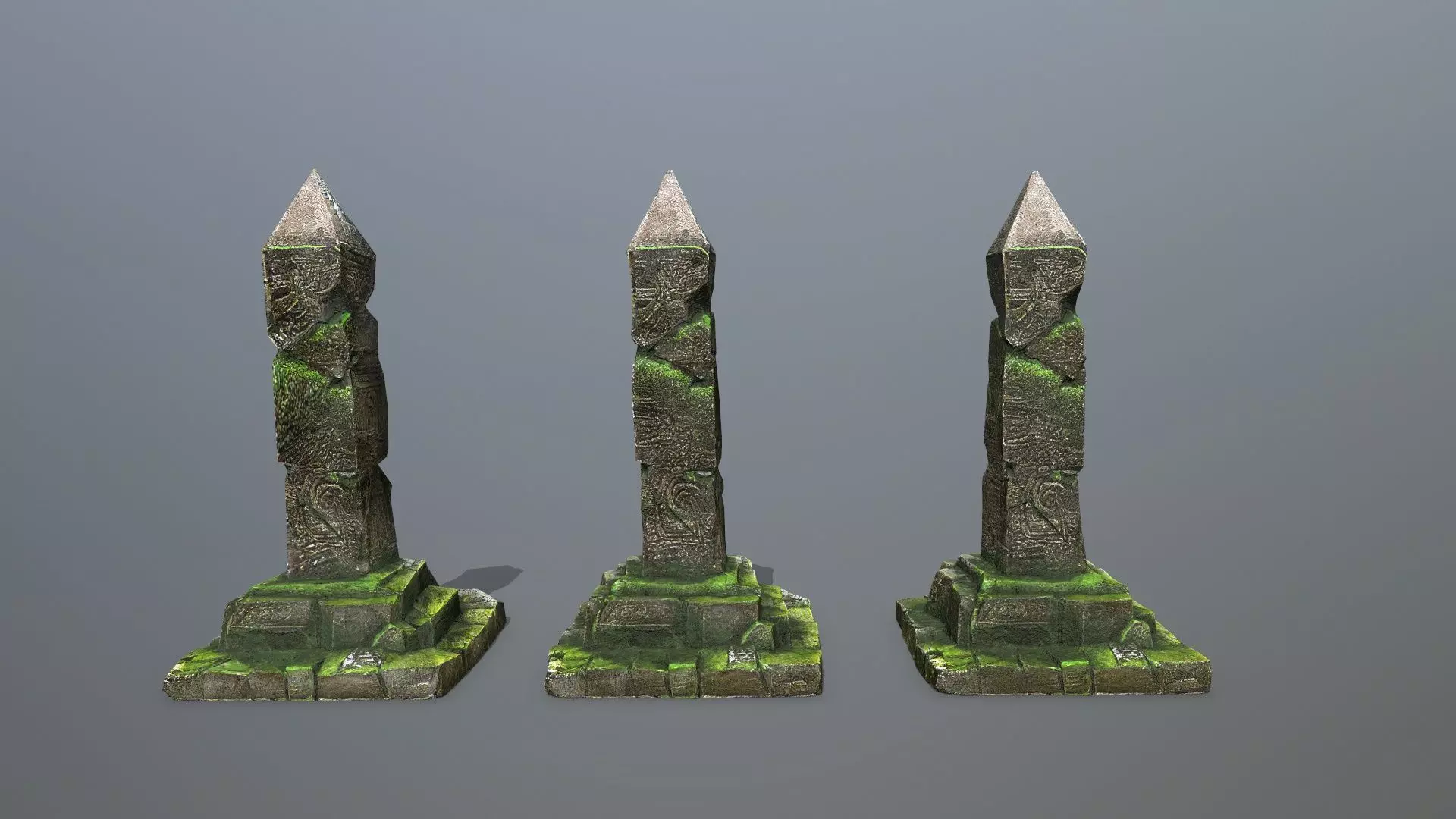 pillar Low-poly 3D model_10