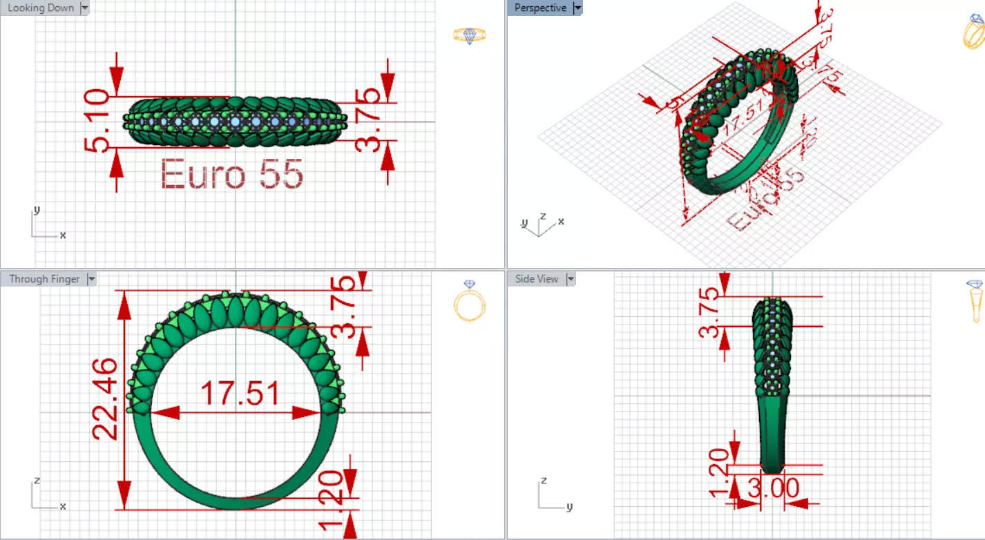 Ring Eternity Ring a Symbol of Shine and Loyalty jr00240 3D print model_19