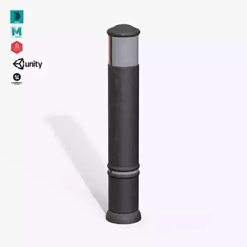 Traffic Bollard A Low-poly 3D model Traffic Bollard A Low-poly 3D model