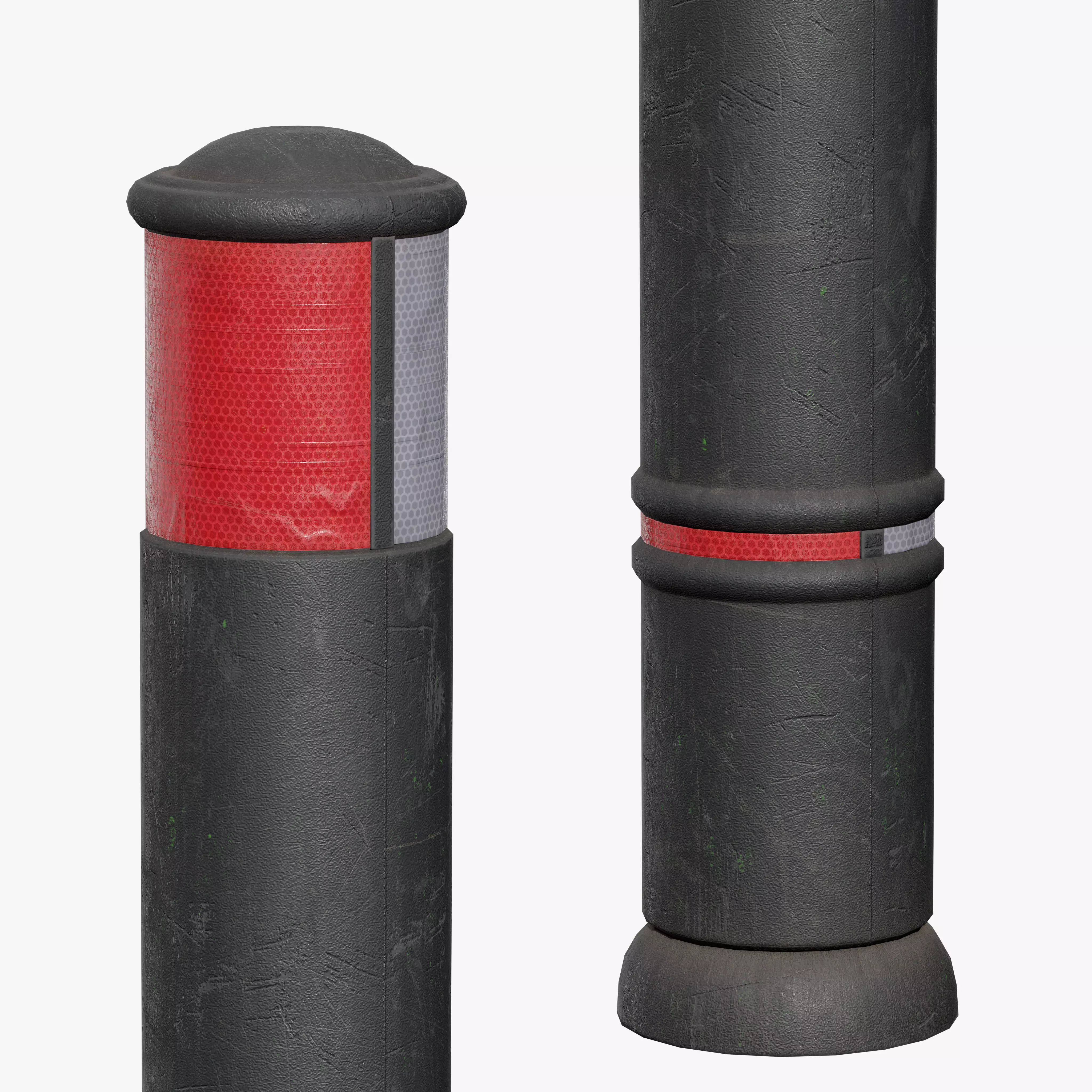 Traffic Bollard A Low-poly 3D model_9