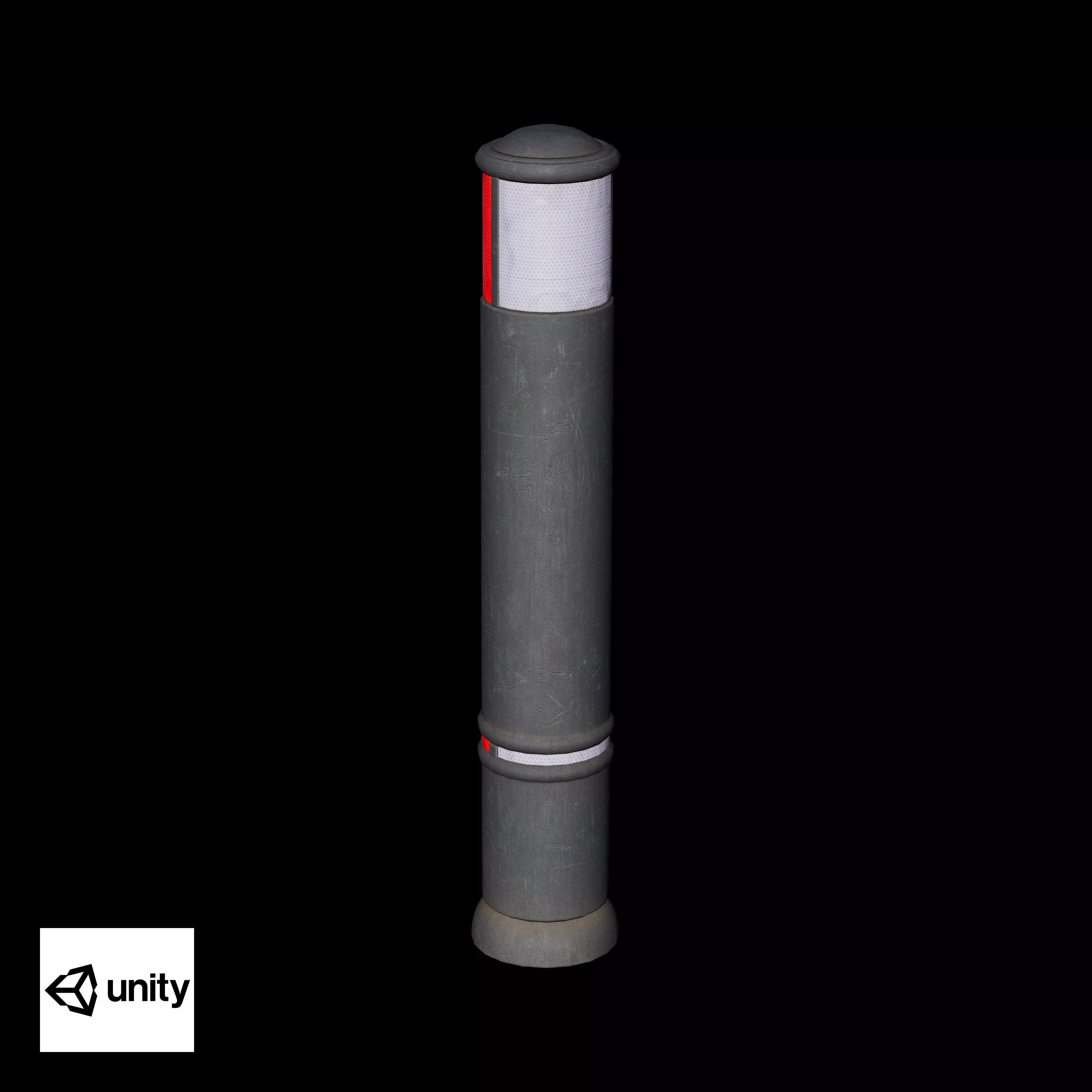 Traffic Bollard A Low-poly 3D model_12
