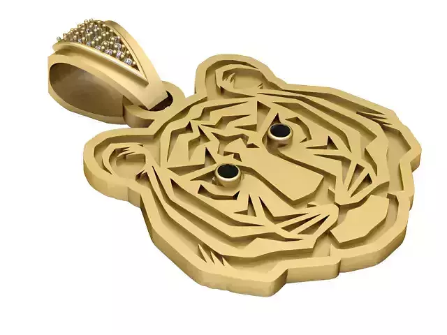 Tiger Majesty PENDANT 3D PRINTABLE MODEL 