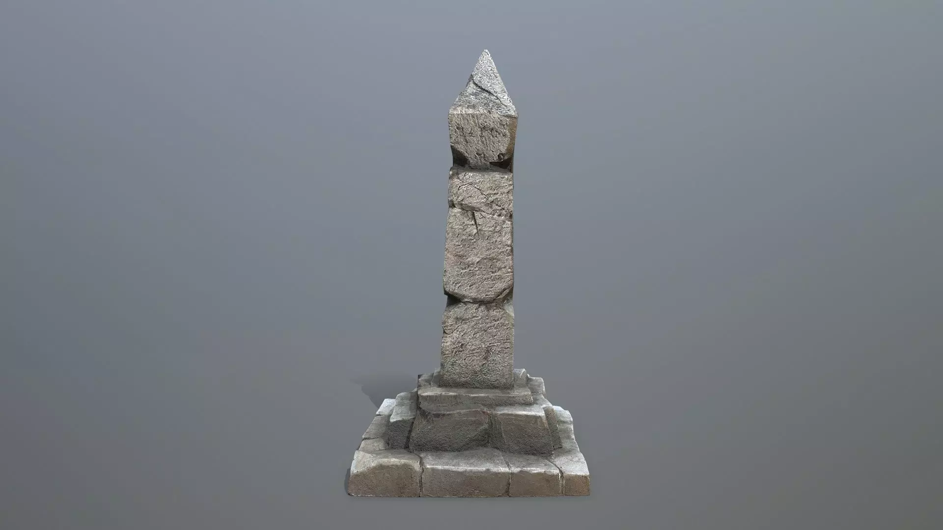 pillar Low-poly 3D model_4