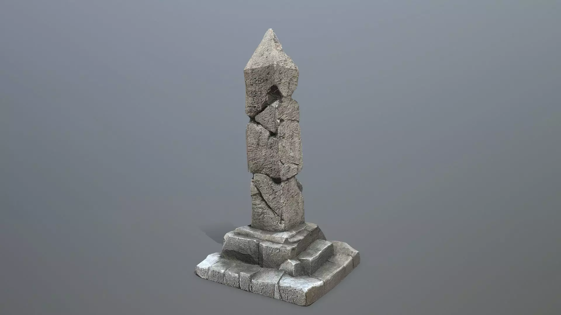 pillar Low-poly 3D model_2