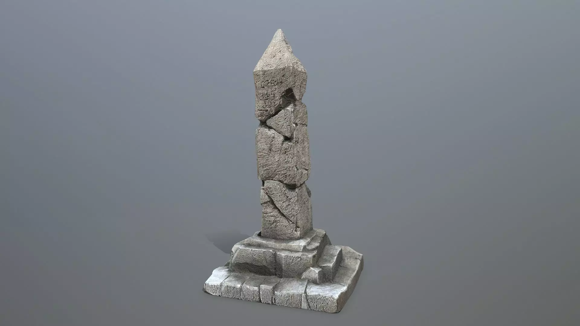 pillar Low-poly 3D model_7