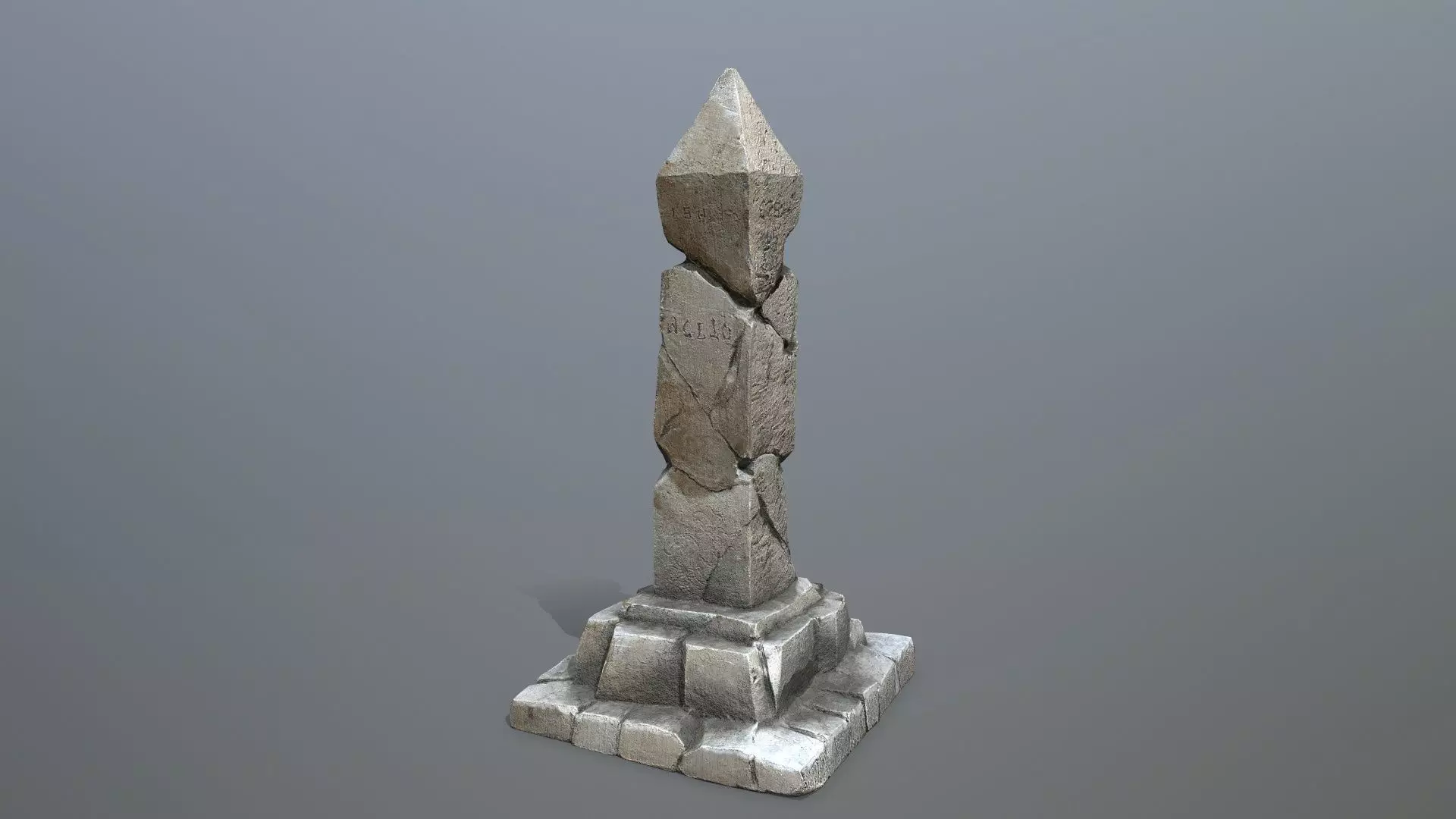 pillar Low-poly 3D model_6