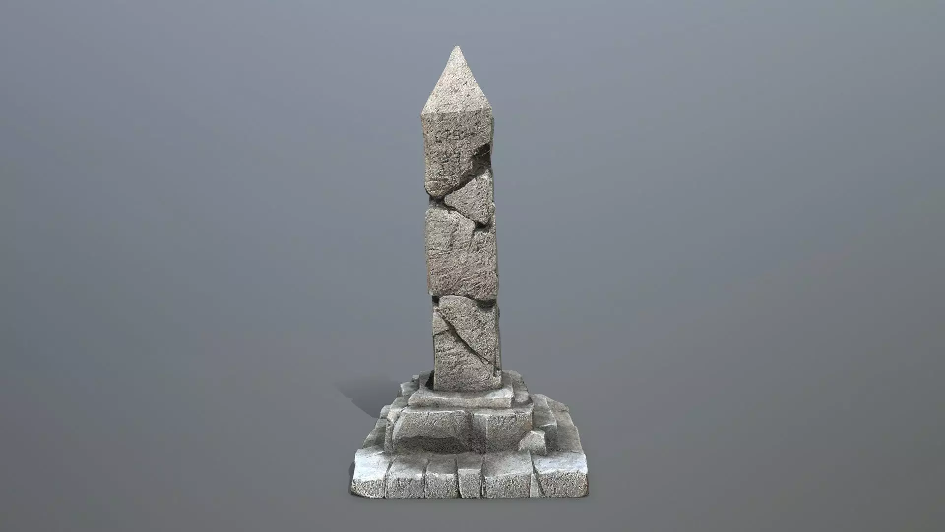 pillar Low-poly 3D model_1