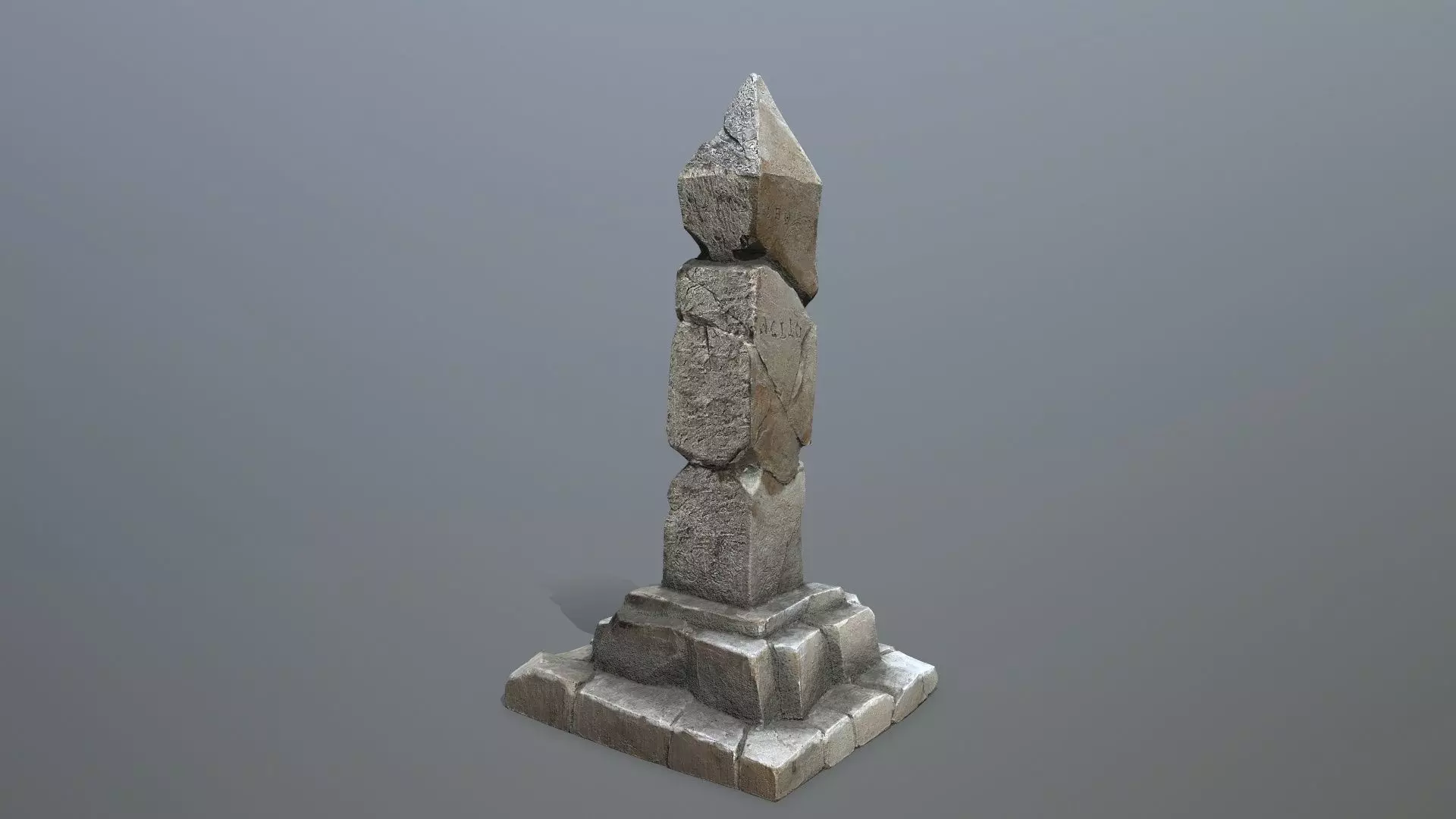 pillar Low-poly 3D model_5